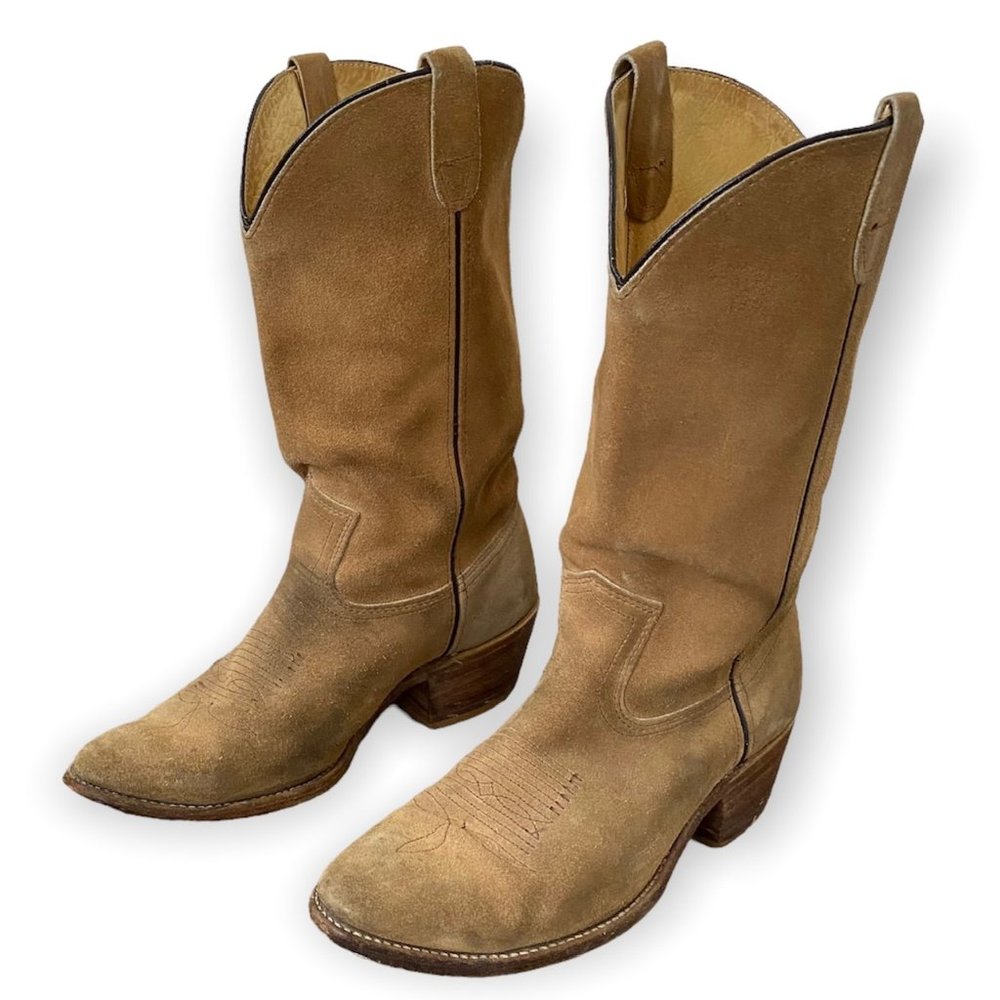 Double H Mens Suede Cowboy Western Quality Boots SZ 11